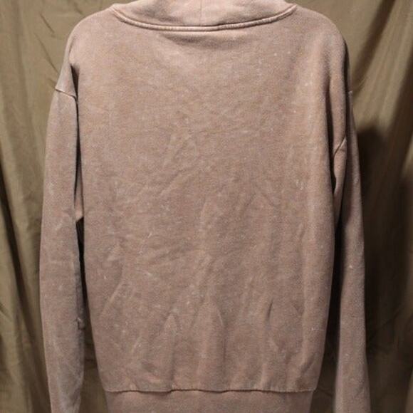 PINK Victoria's Secret XS Cowl-neck Lite Brown Sweatshirt Everyday Lounge - NWT - Picture 2 of 8